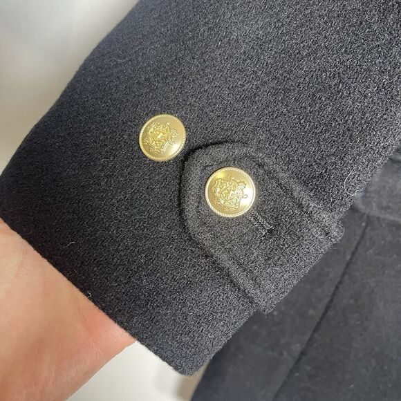 J.CREW Toscana Coat Italian Stadium Cloth Wool Blend 6 Black NEW Jacket CE180 - Picture 6 of 14